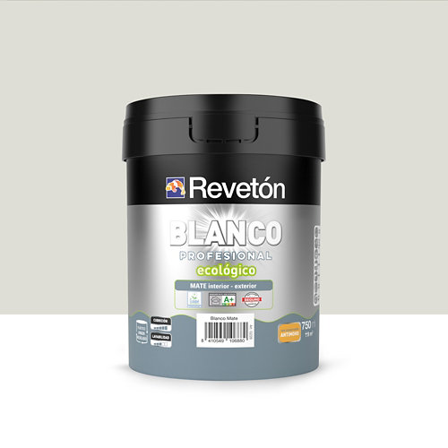 Pintura interior mate reveton blanco pro 0.75l 1030-g70y verde lima luminoso de la marca REVETÓN en acabado de color Gris / plata fabricado en Varios, ver descripción