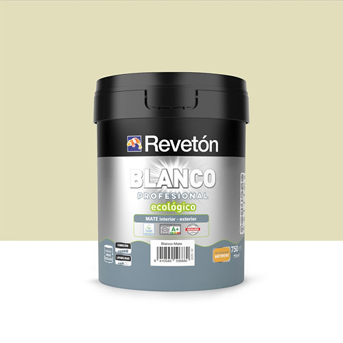 Pintura interior mate reveton pro 0.75l 1030-r80b azul porcelana empolvado de la marca REVETÓN en acabado de color Verde fabricado en Varios, ver descripción