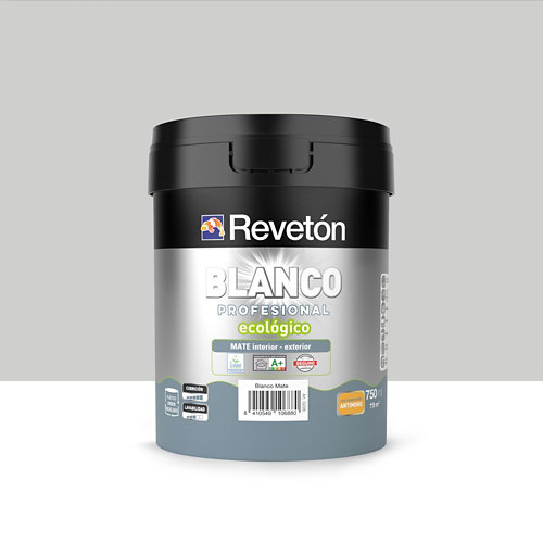 Pintura interior mate reveton blanco pro 0.75l 1040-r50b lila luminoso de la marca REVETÓN en acabado de color Gris / plata fabricado en Varios, ver descripción