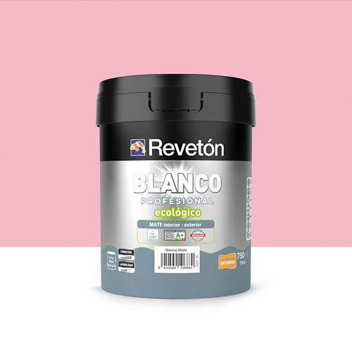 Pintura interior mate reveton blanco pro 0.75l 2020-r30b lila rosaceo empolvado de la marca REVETÓN en acabado de color Rosa fabricado en Varios, ver descripción