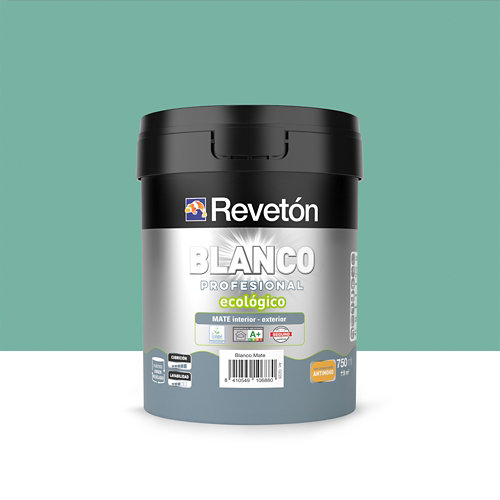 Pintura interior mate reveton pro 4l 0520-y60r salmón luminoso de la marca REVETÓN en acabado de color Verde fabricado en Varios, ver descripción