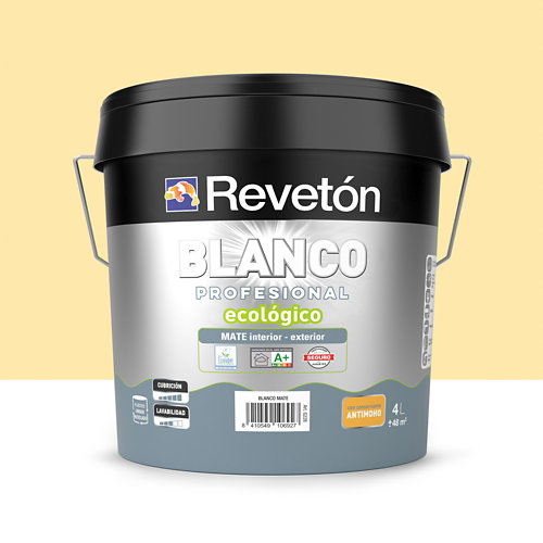 Pintura interior mate reveton pro 0.75l 2030-y90r salmon rosado muy oscuro de la marca REVETÓN en acabado de color Amarillo / dorado fabricado en Varios, ver descripción