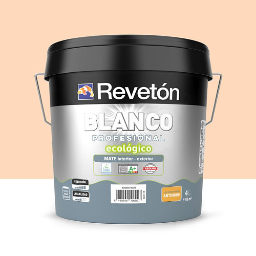 Pintura interior mate reveton blanco pro 0.75l 2500-n gris estandar luminoso de la marca REVETÓN en acabado de color Naranja / cobre fabricado en Varios, ver descripción