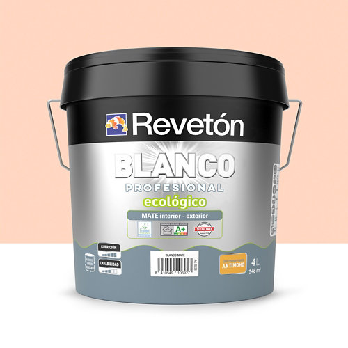 Pintura interior mate reveton blanco pro 0.75l 8500-n negro muy oscuro de la marca REVETÓN en acabado de color Naranja / cobre fabricado en Varios, ver descripción