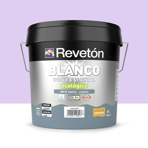 Pintura interior mate reveton pro 4l 0510-y20r amarillo muy luminoso de la marca REVETÓN en acabado de color Violeta fabricado en Varios, ver descripción