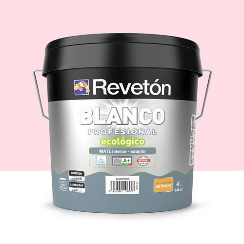 Pintura interior mate reveton pro 4l 1010-r30b rosa violeta empolvado de la marca REVETÓN en acabado de color Rosa fabricado en Varios, ver descripción