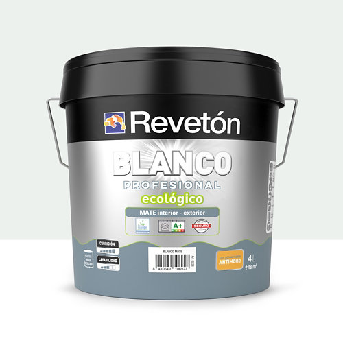 Pintura interior mate reveton pro 4l 1502-r neutro gris delfín luminoso de la marca REVETÓN en acabado de color Gris / plata fabricado en Varios, ver descripción