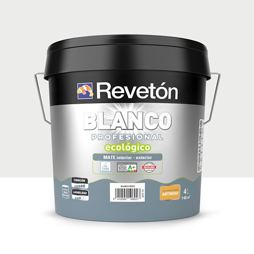 Pintura interior mate reveton pro 4l 1010-y90r nude empolvado de la marca REVETÓN en acabado de color Gris / plata fabricado en Varios, ver descripción