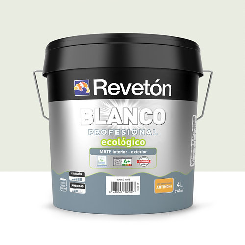 Pintura interior mate reveton blanco pro 4l 0603-y40r arena muy luminoso de la marca REVETÓN en acabado de color Verde fabricado en Varios, ver descripción
