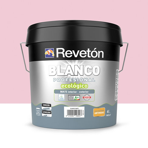 Pintura interior mate reveton pro 4l 3020-b90g verde laurel empolvado 21 Pintura interior mate reveton pro 4l 1020-r20b rosa empolvado