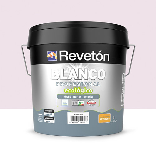 Pintura interior mate reveton pro 15l 0502-y50r blanco arena muy luminoso 20 Pintura interior mate reveton pro 4l 1010-r30b rosa violeta empolvado
