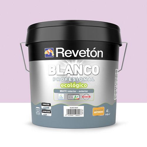 Pintura interior mate reveton pro 4l 2030-b30g azul verdoso luminoso de la marca REVETÓN en acabado de color Violeta fabricado en Varios, ver descripción