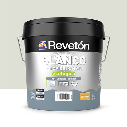 Pintura interior mate reveton blanco pro 4l 1515-y20r amarillo palma luminoso de la marca REVETÓN en acabado de color Verde fabricado en Varios, ver descripción