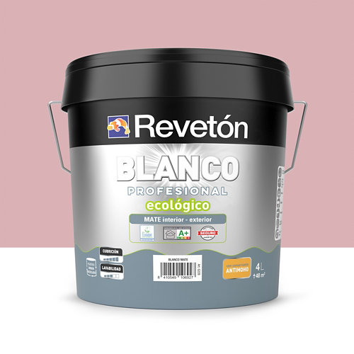 Pintura interior mate reveton pro 4l 3020-y60r marrón rojizo empolvado de la marca REVETÓN en acabado de color Rojo fabricado en Varios, ver descripción
