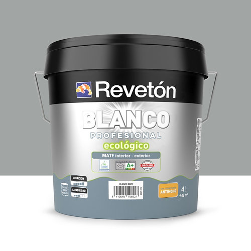 Pintura interior mate reveton pro 4l 2005-r70b neutro azulado luminoso de la marca REVETÓN en acabado de color Gris / plata fabricado en Varios, ver descripción