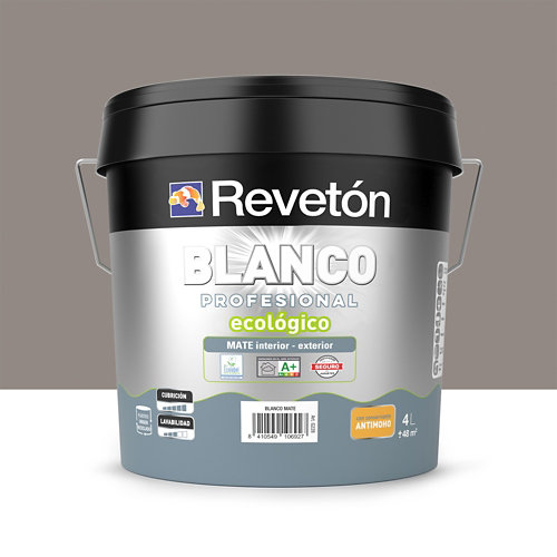 Pintura interior satinado reveton blanco pro 0.75l 0510-y70r salmon luminoso de la marca REVETÓN en acabado de color Beige fabricado en Varios, ver descripción