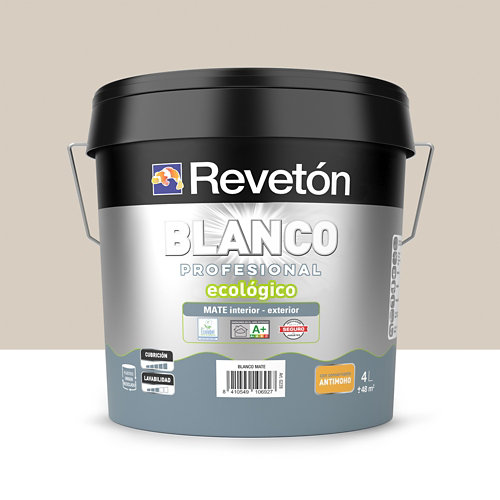 Pintura interior satinado reveton blanco pro 0.75l 0530-b10g azul mar luminoso de la marca REVETÓN en acabado de color Beige fabricado en Varios, ver descripción