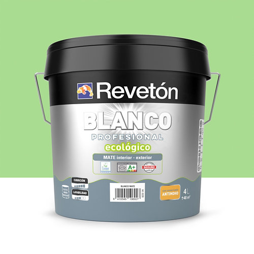 Pintura interior satinado reveton blanco pro 0.75l 0520-y30r naranja luminoso de la marca REVETÓN en acabado de color Verde fabricado en Varios, ver descripción