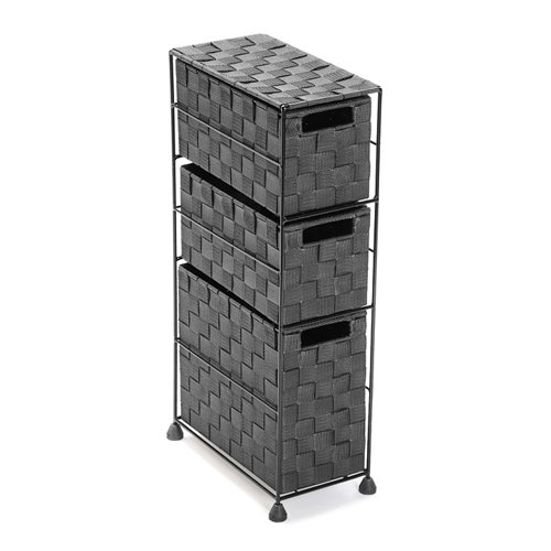 Cajonera de baño slim gris / plata 15.5x57x28 cm de la marca Blanca / Sin definir en acabado de color Gris / plata fabricado en Plástico