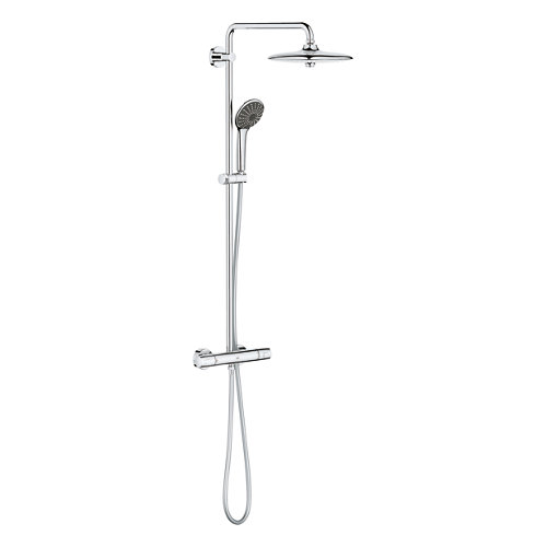 Columna de ducha termostática grohe vitalio joy clova gris cromado de la marca Grohe en acabado de color Gris / plata fabricado en Varios, ver descripción