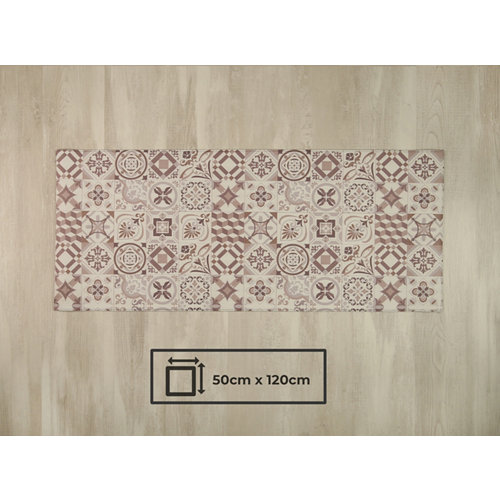 Alfombra de interior marrón pvc antifatiga 120 x 50cm