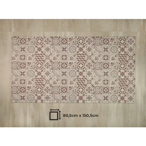Alfombra de interior marrón pvc antifatiga 150 x 80cm