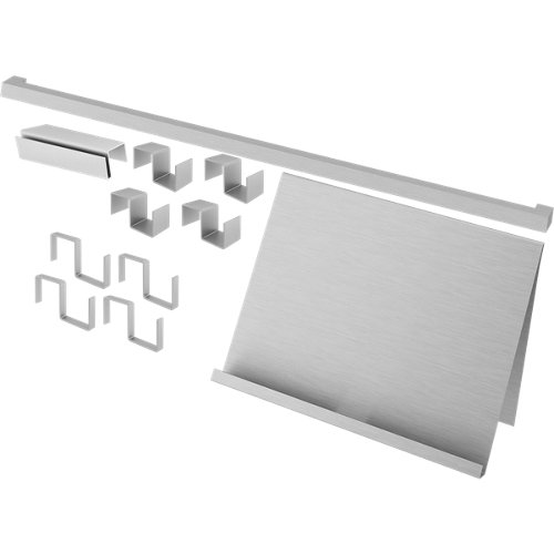 Set barra de cocina + soporte tablet delinia id inox 60 cm + 8 ganchos colgar
