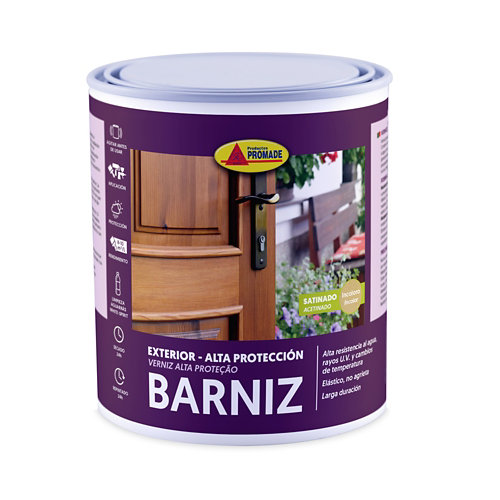 Barniz de madera de exterior satinado promade 750ml incoloro