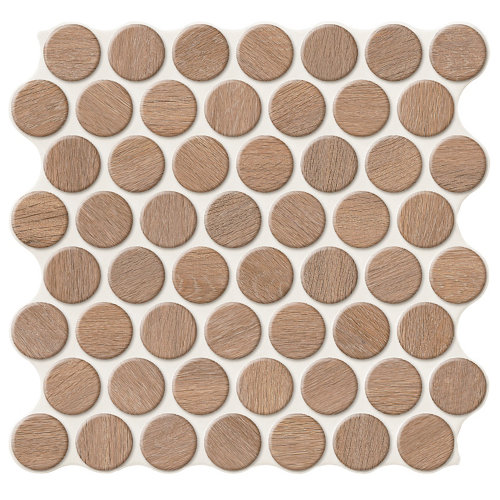 Azulejo circle 30.9x30.9 cm marrón