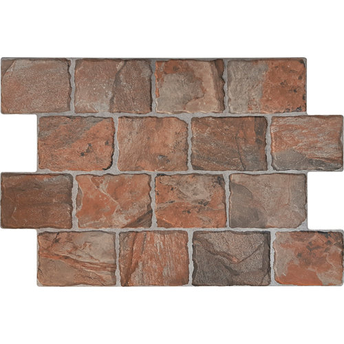 Suelo porcelánico canyon 44x66 cm marrón interior/exterior