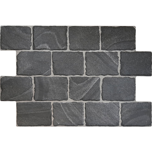 Suelo porcelánico esla 44x66 cm gris negro interior/exterior