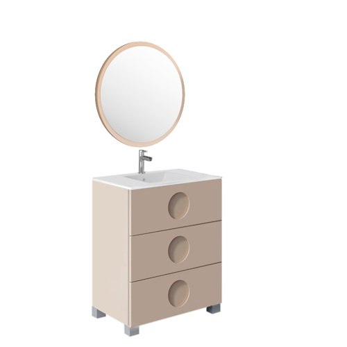 Mueble de baño con lavabo sphere moka 50x45 cm de la marca Blanca / Sin definir en acabado de color Marrón fabricado en Madera