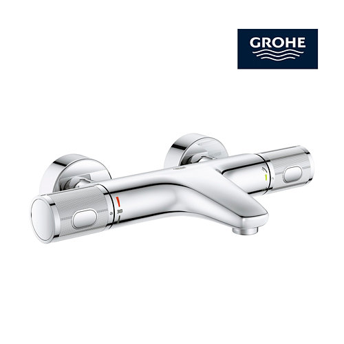 Grifo bañera termostático grohe precision feel cromado de la marca Grohe en acabado de color Gris / plata fabricado en Latón