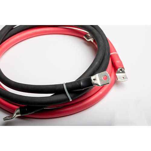 Cableado de conexión de inversor a batería con terminal de ojo de 6mm de la marca Blanca / Sin definir en acabado de color Rojo fabricado en Cobre