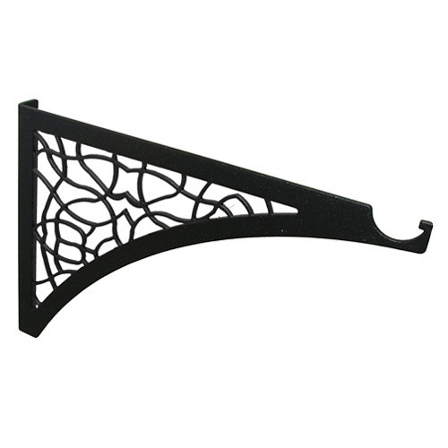 Soporte maceta para pared de acero pintado con epoxi negro 2.3x30.3 cm