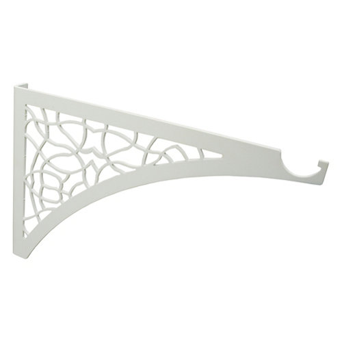 Soporte maceta para pared de acero pintado con epoxi blanco 2.3x30.3 cm