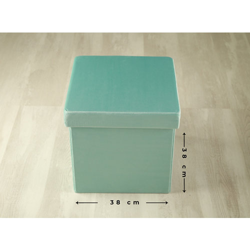 Alfombra verde yute verde redonda 90 x 90cm 27 Puff tercipelo agua 38x38cm