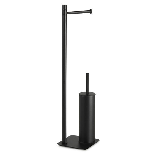 Escobillero y portarrollo artu negro mate 16x66.7 cm de la marca GEDY en acabado de color Negro fabricado en Acero inoxidable