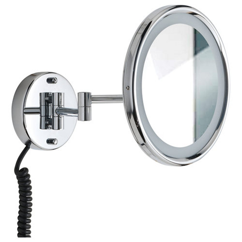 Espejo cosmético de aumento con luz sarah x 3 gris / plata de la marca GEDY en acabado de color Gris / plata fabricado en Varios, ver descripción