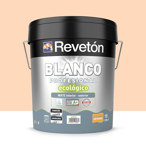 Pintura interior mate reveton pro 15l 0550-y30r naranja luminoso de la marca REVETÓN en acabado de color Naranja / cobre fabricado en Varios, ver descripción