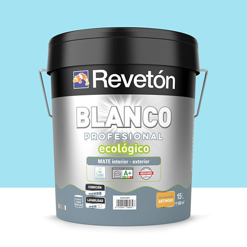 Pintura interior mate reveton pro 15l 0603-y40r arena muy luminoso de la marca REVETÓN en acabado de color Azul fabricado en Varios, ver descripción