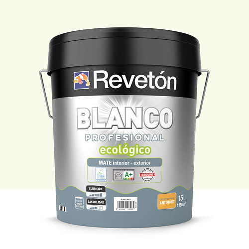 Pintura salones y habitaciones luxens 4l ink 2 21 Pintura interior mate reveton pro 15l 0603-y20r blanco crema muy luminoso