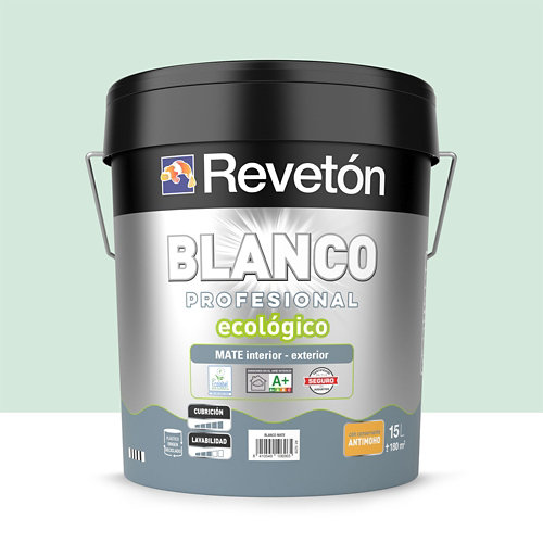 Pintura interior mate reveton pro 15l 1030-y10r amarillo maíz luminoso de la marca REVETÓN en acabado de color Verde fabricado en Varios, ver descripción