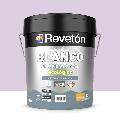Pintura interior mate reveton pro 15l 1040-b10g azul mar luminoso de la marca REVETÓN en acabado de color Violeta fabricado en Varios, ver descripción