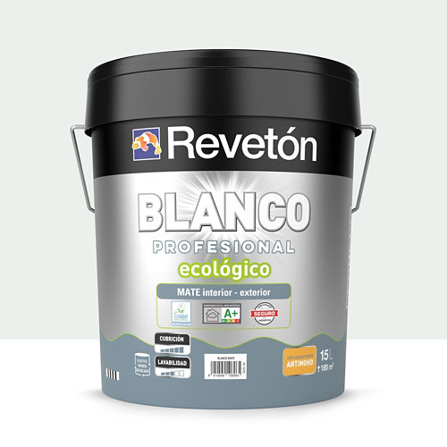 Pintura interior satinado reveton blanco pro 0.75l 5000-n gris estandar oscuro 22 Pintura interior mate reveton pro 15l 1000-n gris plata muy luminoso