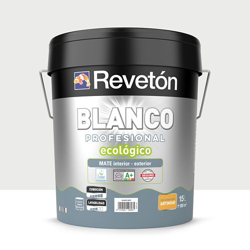 Pintura interior mate reveton pro 15l 1040-r50b lila luminoso de la marca REVETÓN en acabado de color Gris / plata fabricado en Varios, ver descripción