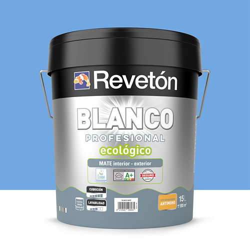 Pintura interior mate reveton pro 15l 4005-g50y neutro verdoso muy oscuro de la marca REVETÓN en acabado de color Azul fabricado en Varios, ver descripción
