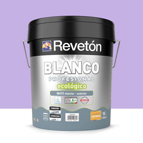 Pintura interior mate reveton pro 15l 2030-r50b lila oscuro de la marca REVETÓN en acabado de color Violeta fabricado en Varios, ver descripción