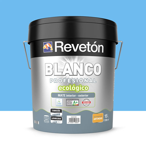 Pintura interior mate reveton pro 15l 3005-r80b neutro azulado oscuro de la marca REVETÓN en acabado de color Azul fabricado en Varios, ver descripción