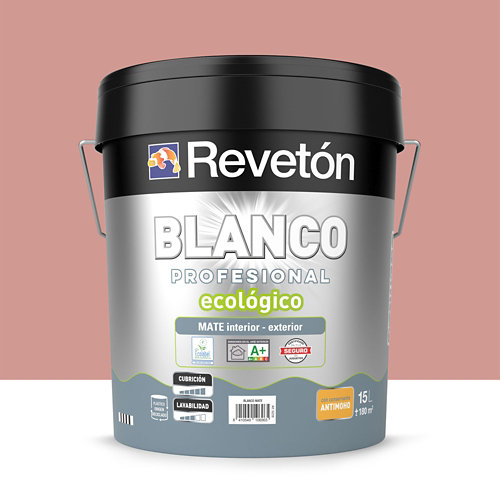 Pintura interior mate reveton pro 15l 3020-y70r marrón avellana empolvado de la marca REVETÓN en acabado de color Rosa fabricado en Varios, ver descripción
